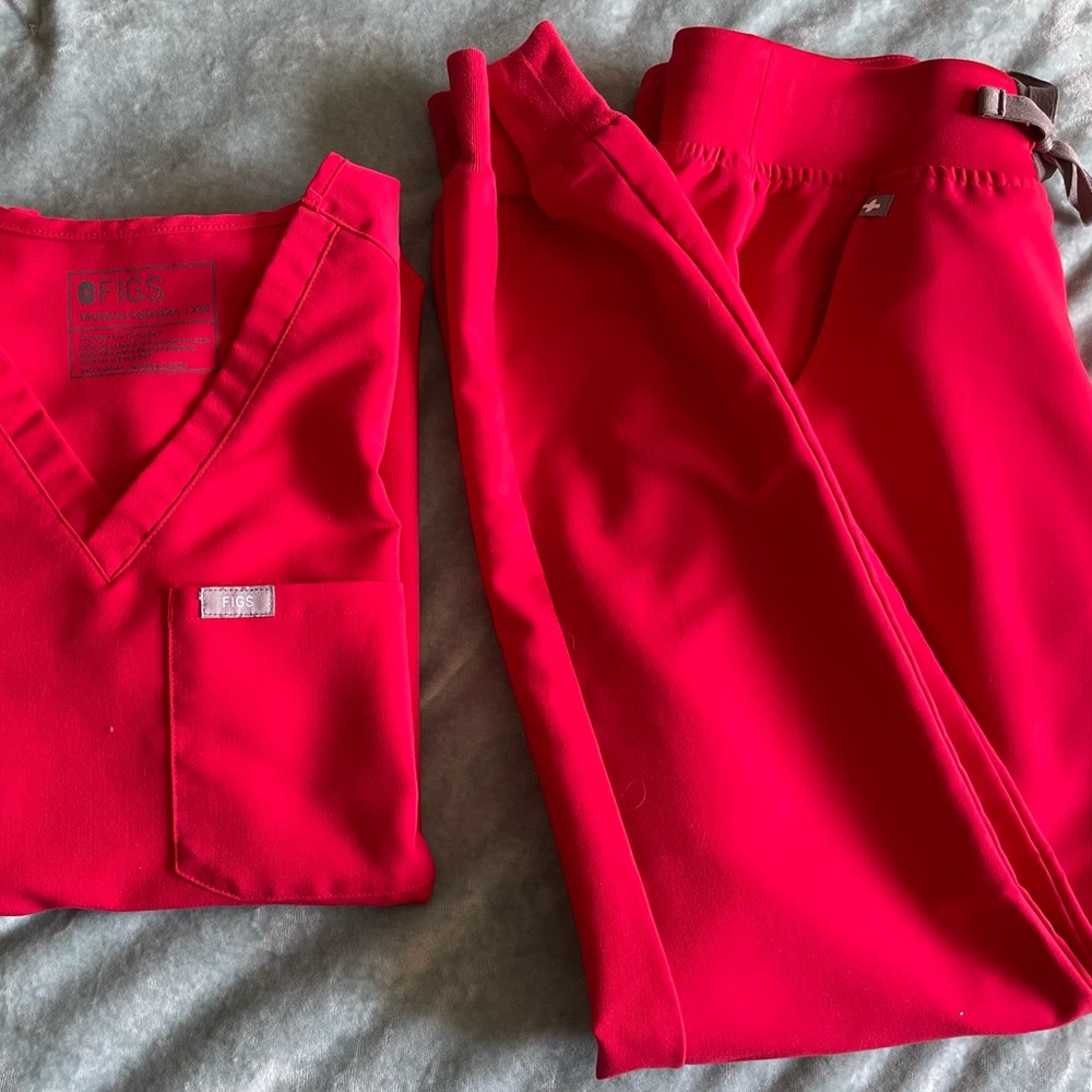 FIGS Pop Red Scrubs